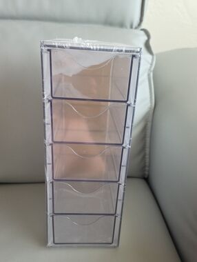 Clear Plastic 5 Drawers Storage Container NWT